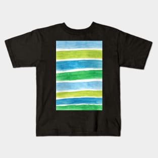 Watercolor: Sea Stripes Kids T-Shirt